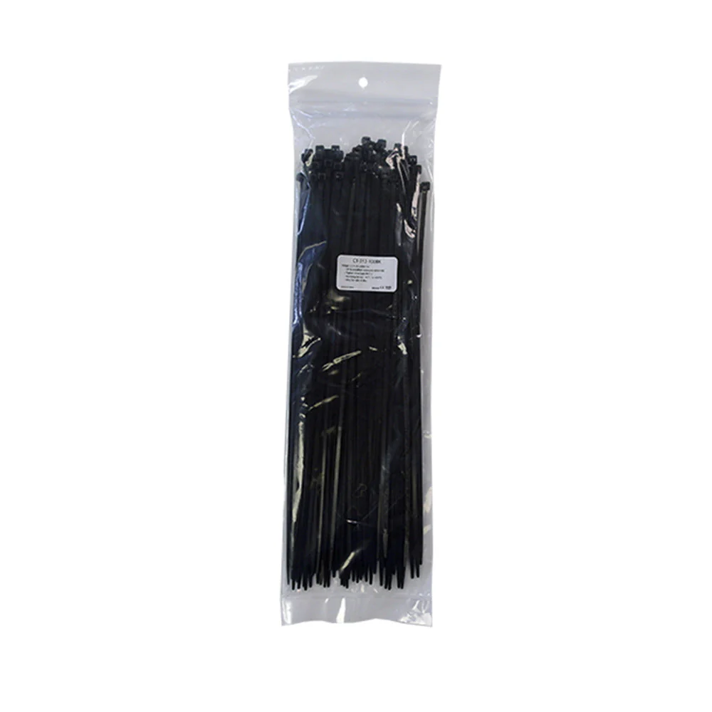 CT-212-100BK – 12" Outdoor Cable Ties (100-Pack, UV-Resistant, Black)