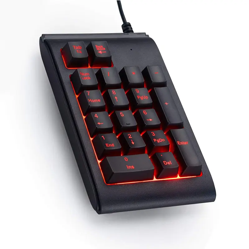 Teclado Numérico USB con Retroiluminación RGB – 19 Teclas (Modelo NUMBERPAD-520)