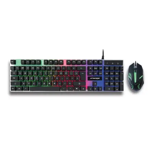 [847330076] Set de teclado y mouse USB 2.0 Speedex Múltiple Color LED retroiluminado KM930  