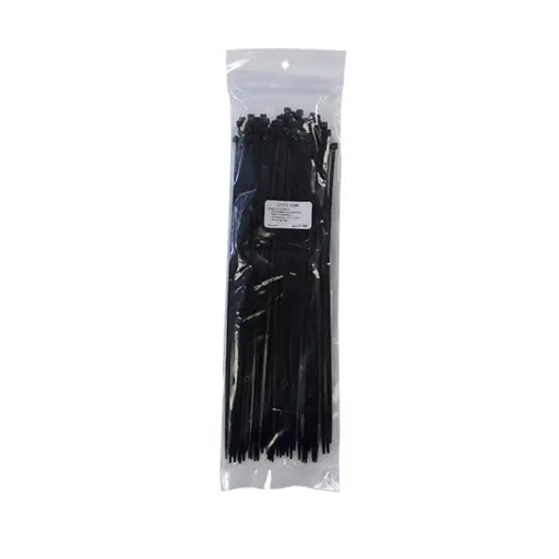 CT-212-100BK – 12" Outdoor Cable Ties (100-Pack, UV-Resistant, Black)